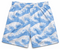RF-Wear Ocean Waves Shorts in Blue/White