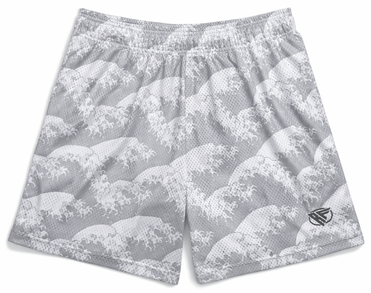 RF-Wear Ocean Waves Shorts in Grey/White