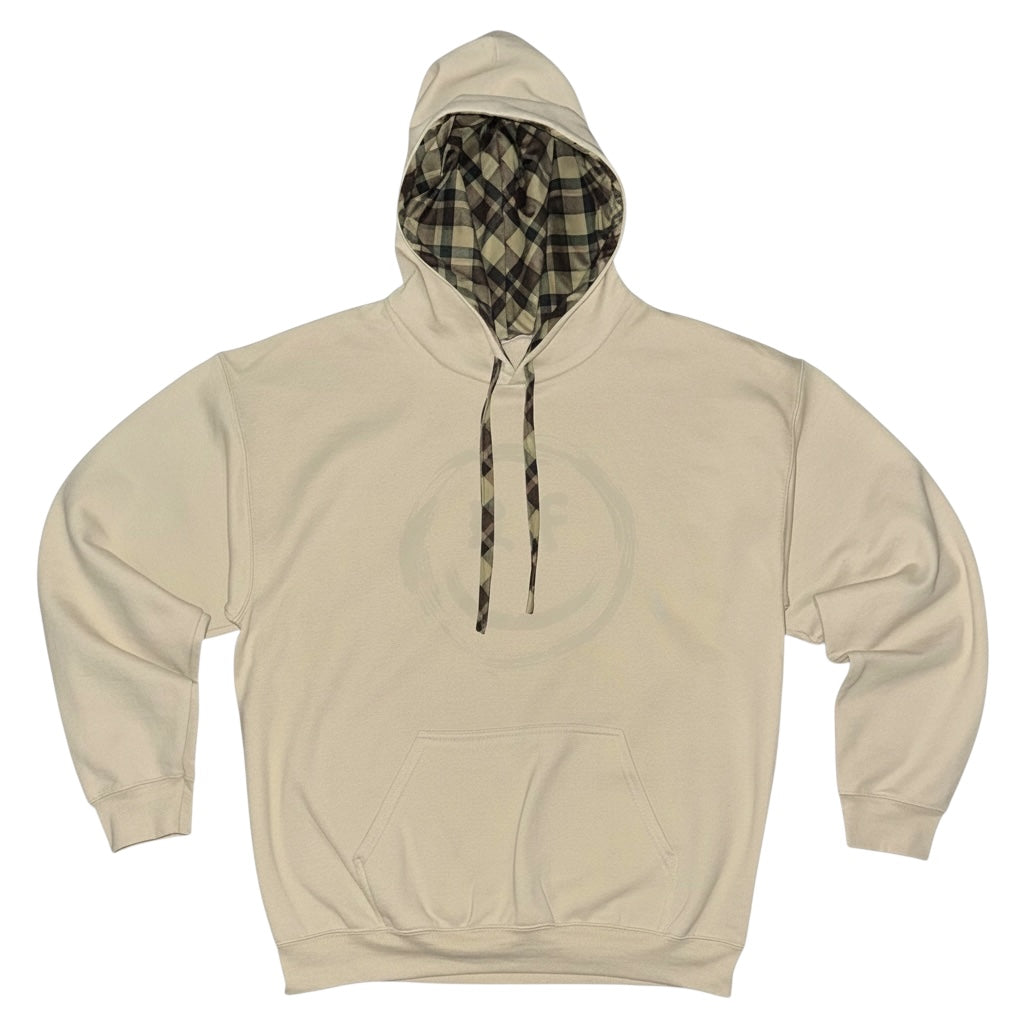 RF-Wear Plaid Smile Hoodie in Sand