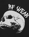 Close-up of RF-Wear Skull T-Shirt in Black