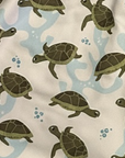 Close-up of RF-Wear Swim Trunks (Lined) Split Island Turtles