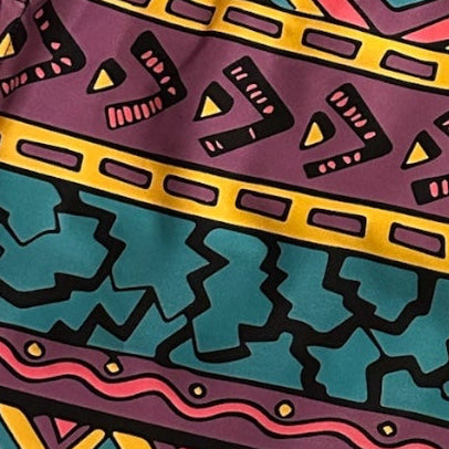 Close-up of RF-Wear Swim Trunks Lined Striped Summer Vibes