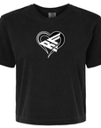 RF Women's Heavyweight Boxy T-Shirt - RF Heart Logo