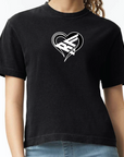 RF Women's Heavyweight Boxy T-Shirt - RF Heart Logo