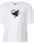 RF Women's Heavyweight Boxy T-Shirt - RF Heart Logo