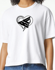 RF Women's Heavyweight Boxy T-Shirt - RF Heart Logo