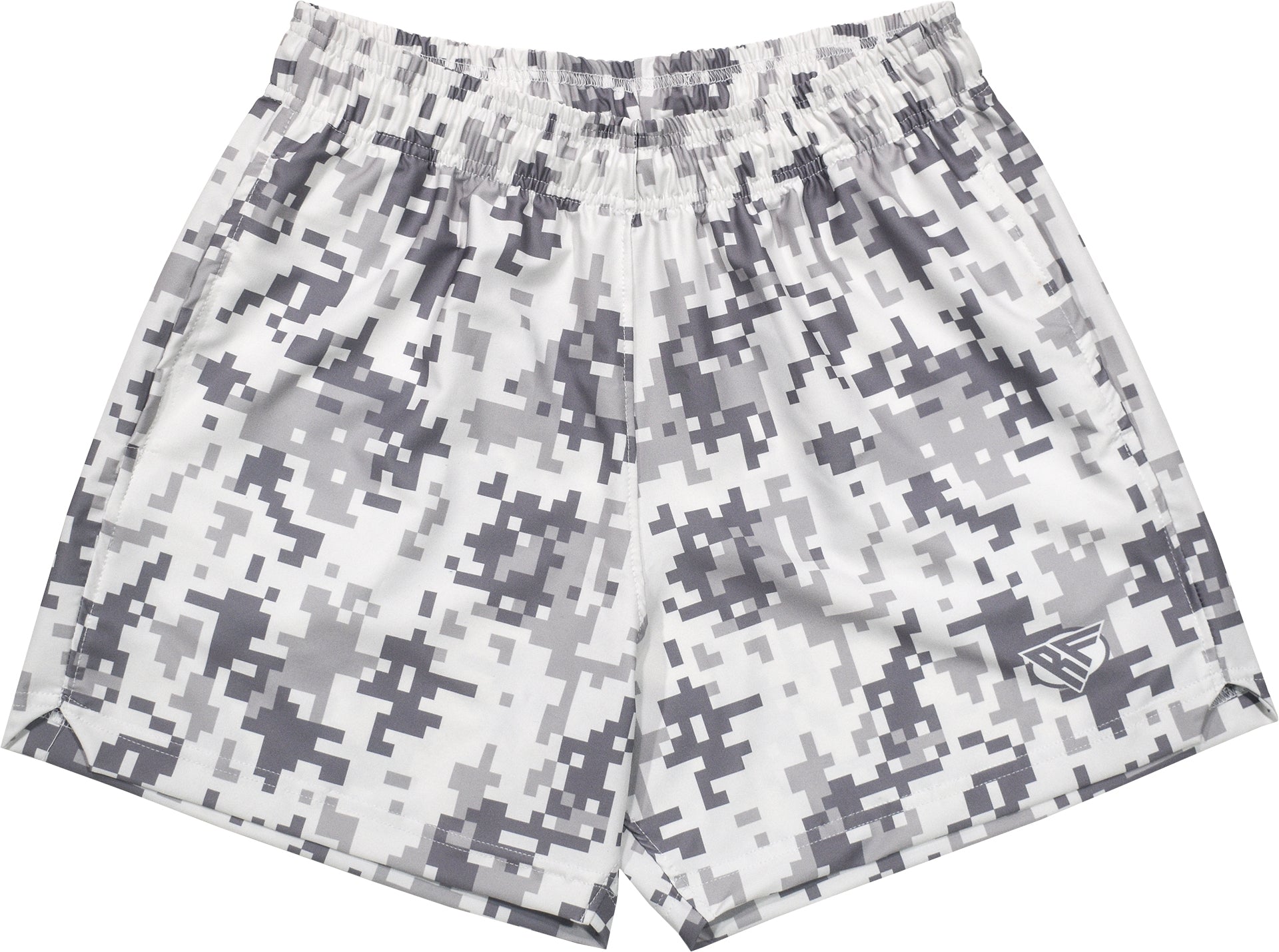 RF Wear Men&#39;s Digital Camo Shorts - White/Grey