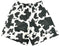 RF Wear Men's Mesh Animal Print Shorts  - Cow - Black/White Made in USA