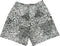 RF Wear Men's Mesh Animal Print Shorts  - Mash-up - Black/White Made in USA