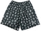 RF Wear Men's Mesh Animal Print Shorts  - Paw Prints - Black/Grey Made in USA
