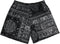 RF Wear Men's Mesh Mismatch Bandana Shorts - Black