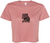 RF Wear Women's Cropped Flowy Leopard T-Shirt - Mauve