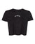 RF Wear Women's Cropped Flowy Old English T-Shirt - Black