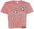 RF Wear Women's Cropped Flowy Paw Print T-Shirt - Mauve Made in USA