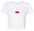 RF Wear Women's Cropped Flowy Cherry T-Shirt - White - Front
