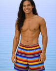 Man wearing RF-Wear Swim Trunks - Baja (Lined) Multicolored