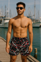 RF Wear Swim Trunks - Blossom (Lined) Black/White - Front