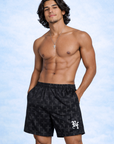 Man Wearing RF-Wear Men's Swim Trunks Cross 2.0 in black