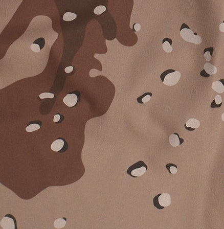 Close-up of RF-Wear Swim Trunks - Desert Camo (Lined) in Brown