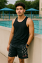 RF Wear Swim Trunks -Horror 2.0 - Black - Front