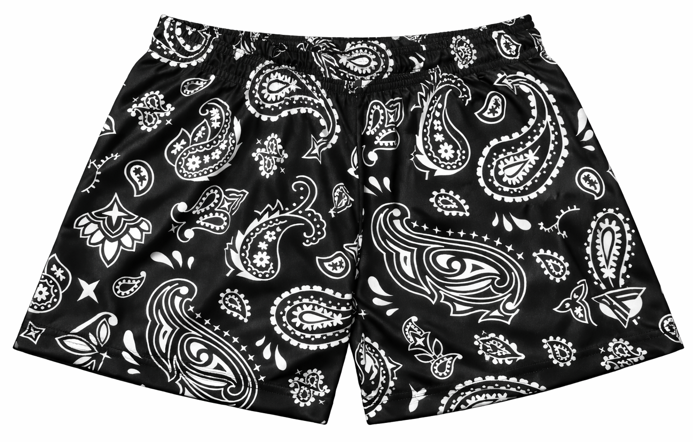 RF-Wear Swim Trunks Paisley in Black/White