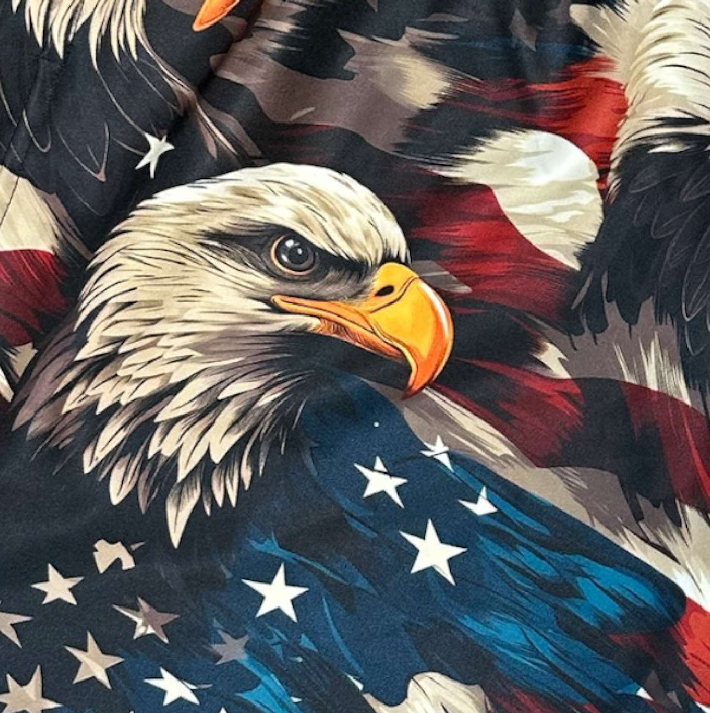 Close-up of RF-Wear Swim Trunks Patriotic Eagle