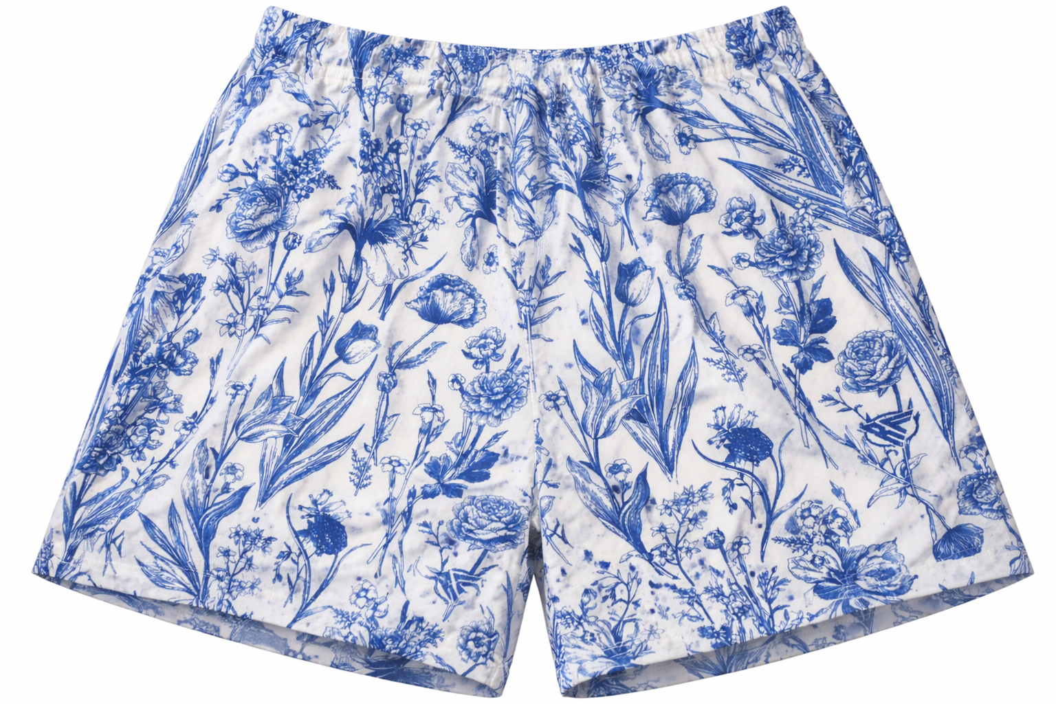 RF-Wear Swim Trunks Porcelain in Blue/White