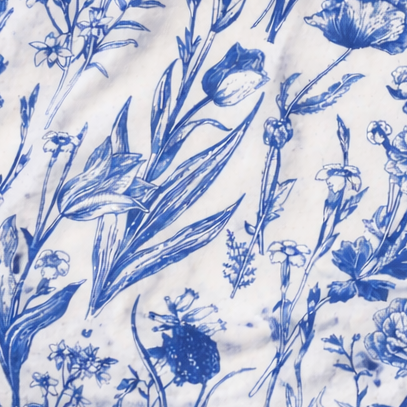 Close-up of RF-Wear Swim Trunks Porcelain in Blue/White