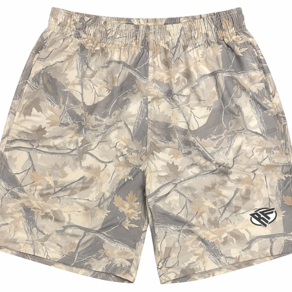 RF-Wear Swim Trunks Tree Camo in Cream/Grey