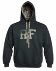 RF-Wear Tree Camo Hoodie in Black/Tan.