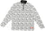 Unisex RF Quarter Zip Horror Faces Top  - White