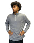 Unisex RF Quarter Zip Houndstooth Top  - Black/White