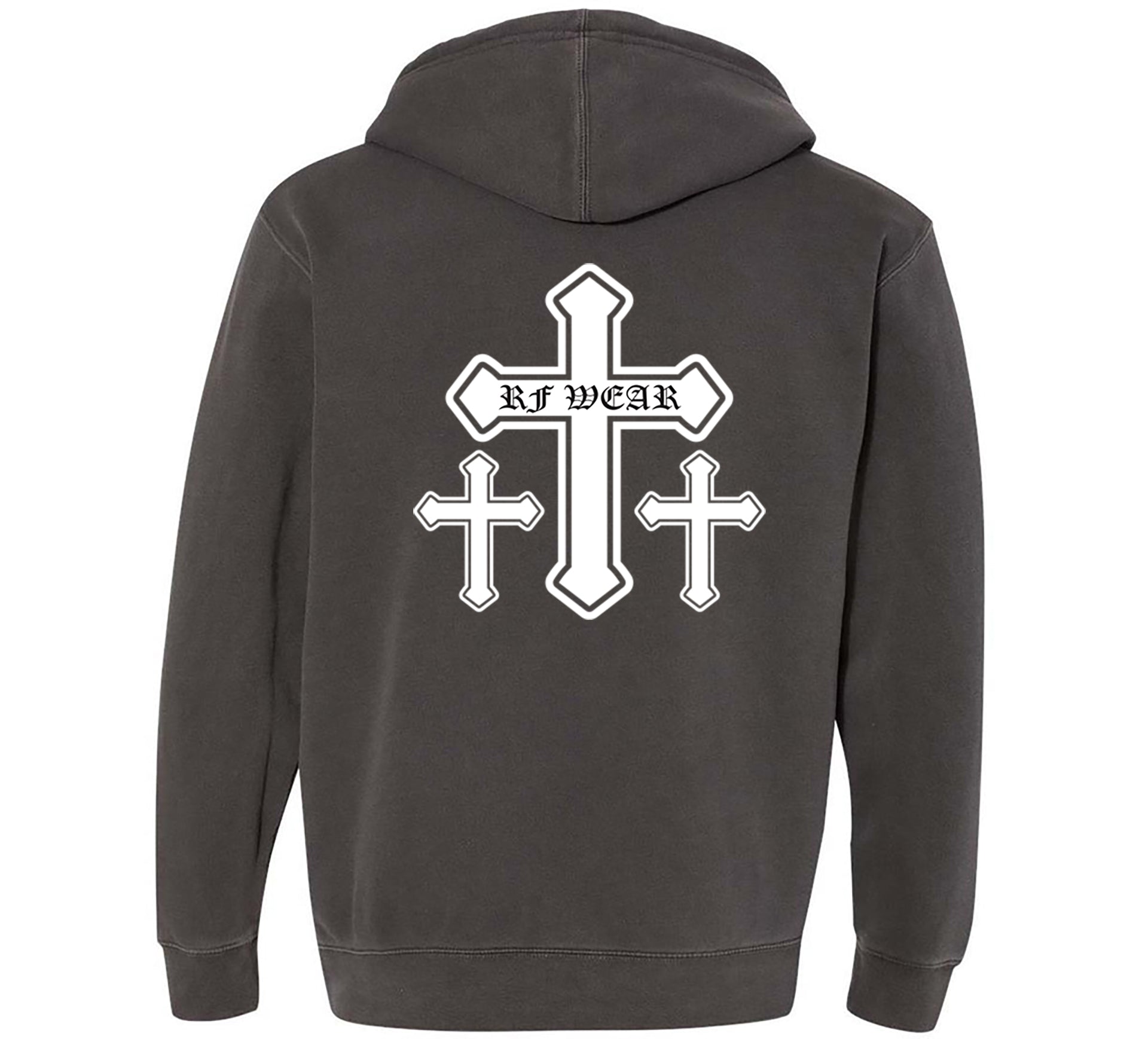 Unisex RF Wear Cross Hoodie - Pepper