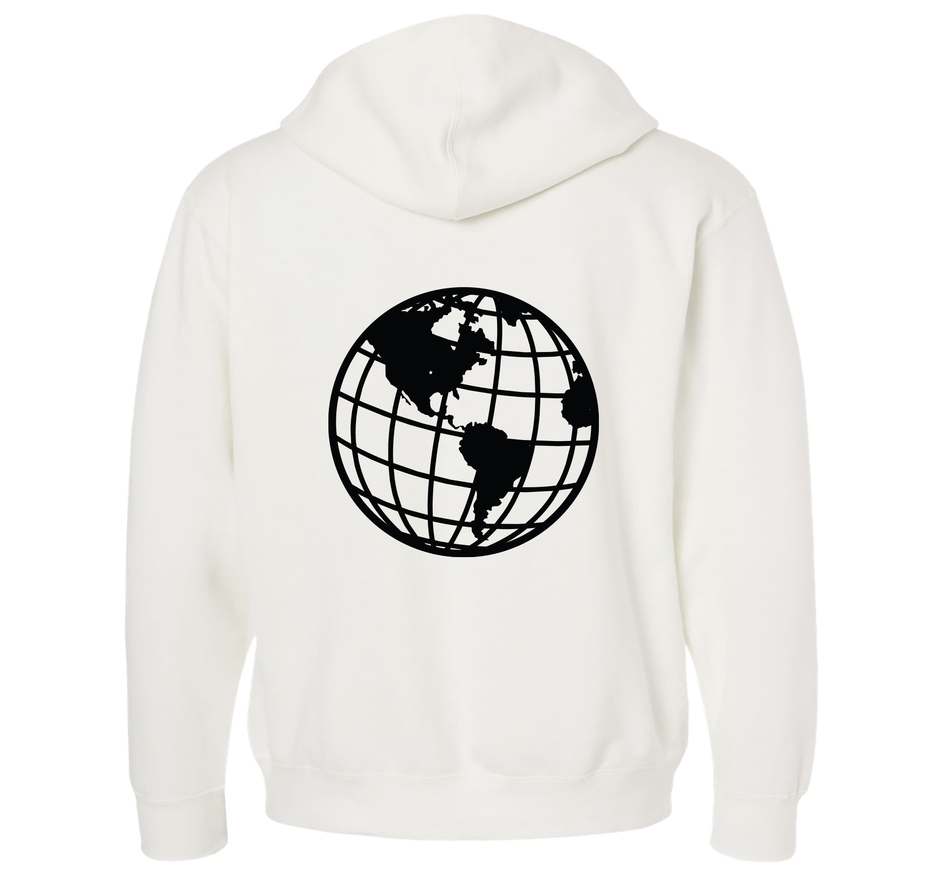Unisex RF Wear Globe Hoodie - White