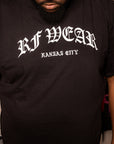Unisex RF Wear Gothic T-Shirt Black