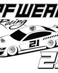 Unisex RF Wear Racing T-Shirt White 