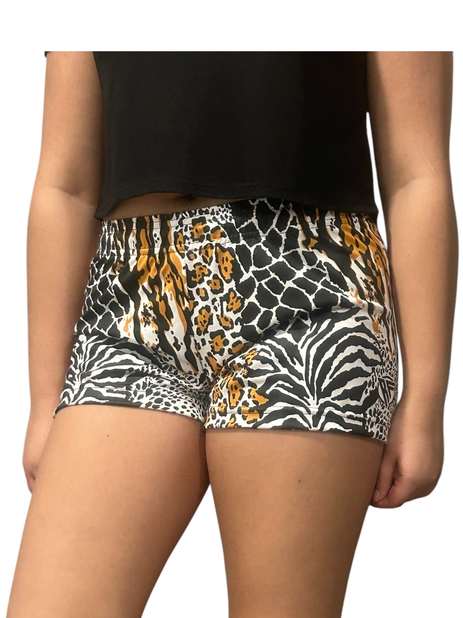 RF Women&#39;s Animal Print Shorts - Mash-up - Natural