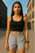 RF Wear Women's Butterfly Shorts - Grey - Model Front View