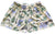 RF Wear Women's Floral Carnation Shorts - Cream/Blue Front