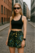 RF Wear Women's Floral 2.0 Shorts - Black/Blue/Yellow - Model Front View