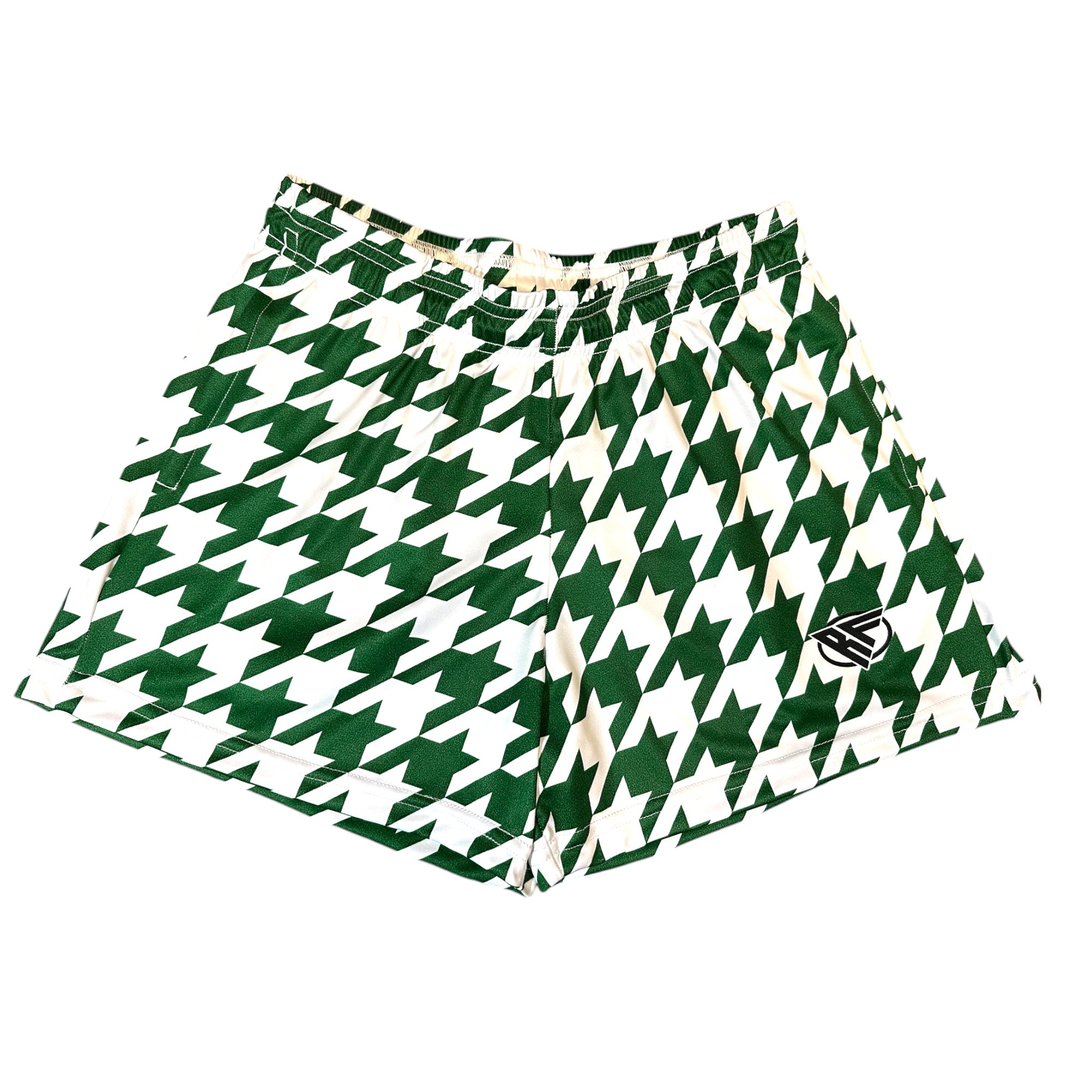 RF Women's Houndstooth Pocket Shorts -  Green/White