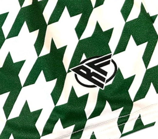 RF Women's Houndstooth Pocket Shorts -  Green/White