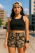 RF Wear Women's Paisley Shorts - Mocha/Cream - Model Front View