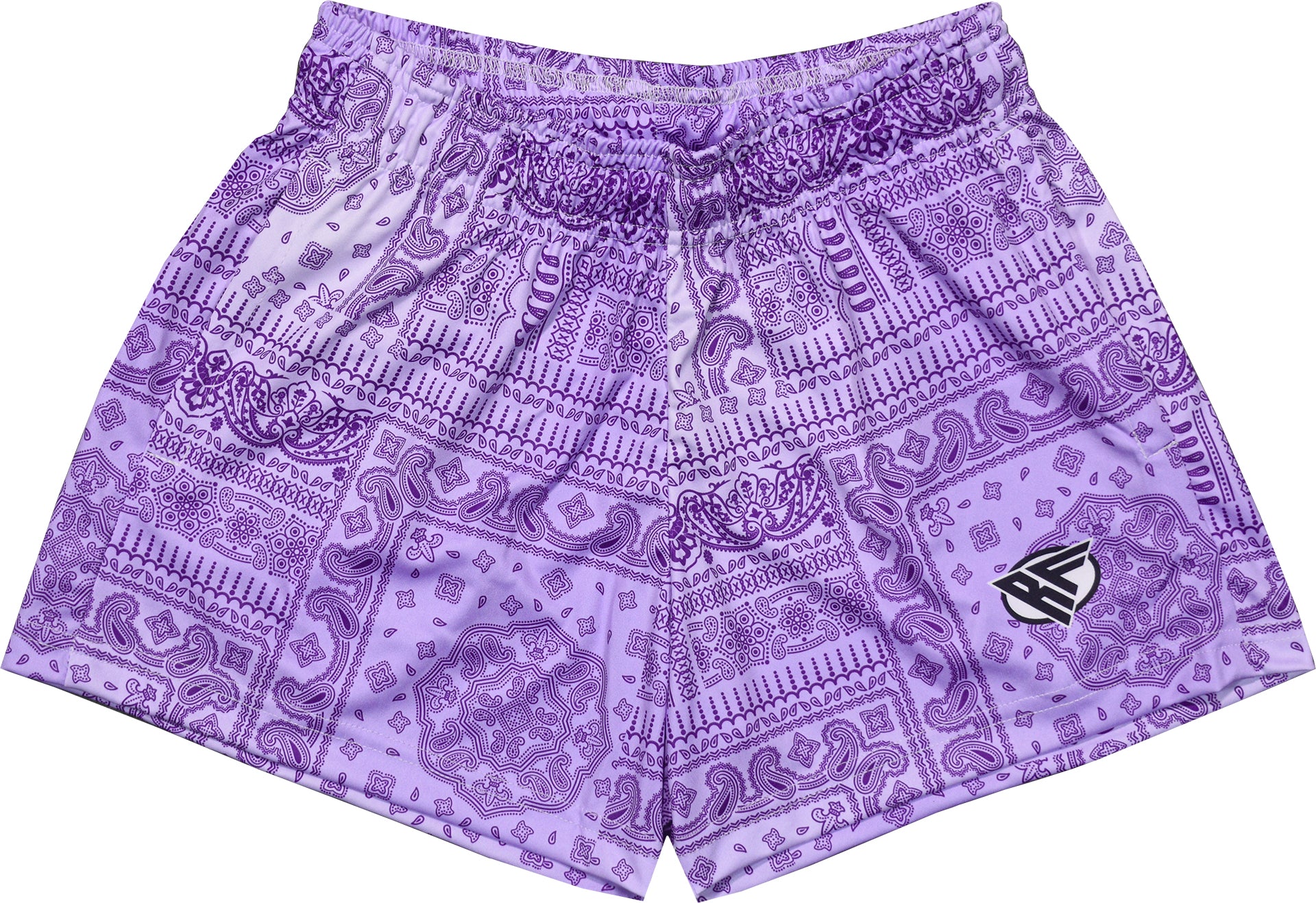 RF Women's Bandana Patchwork Pocket Shorts -  Purple