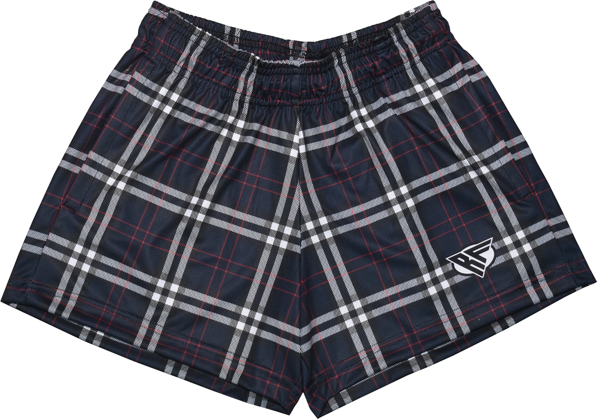 RF Women's Tartan Plaid Pocket Shorts Navy/White