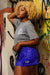 RF Wear Women's Snakeskin Shorts - Purple
