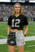 RF Wear Women's Split Paisley Pocket Shorts Black/Silver/White - Model Front View