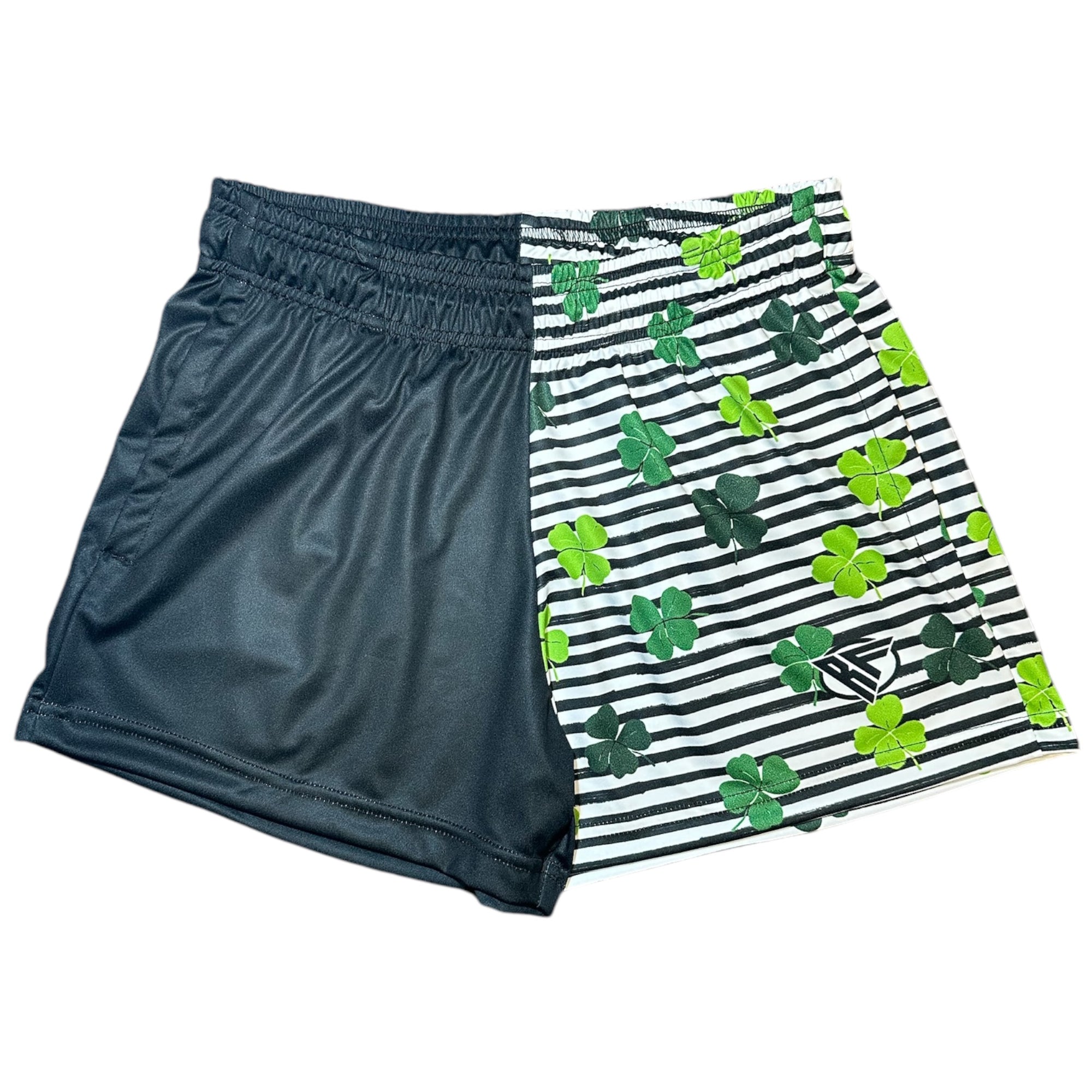 RF Women's Split Shamrock Pocket Shorts - Black/Green