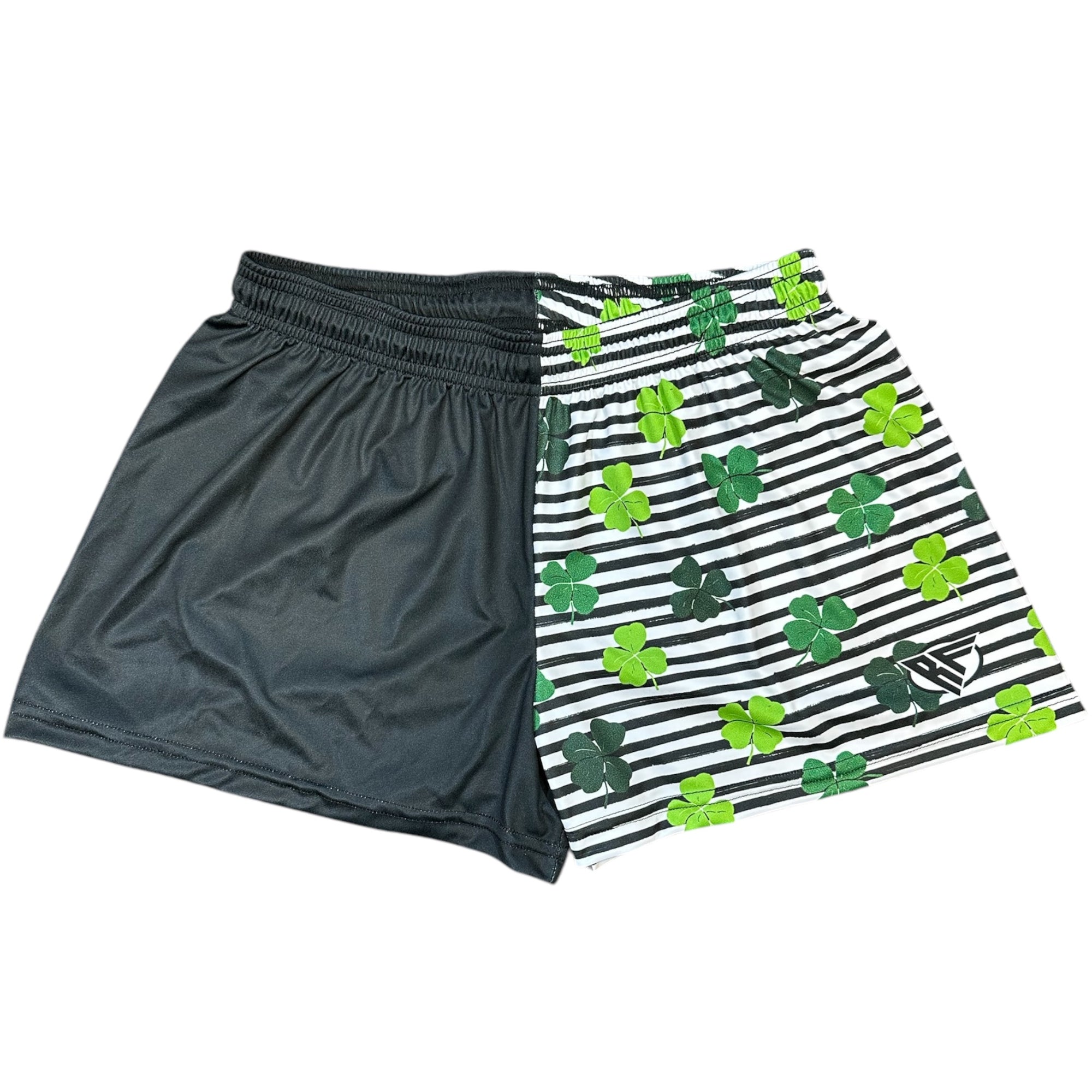 RF Women's Split Shamrock Shorts - Black/Green