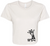 RF Wear Women's Cropped Flowy Giraffe T-Shirt Natural Made in USA